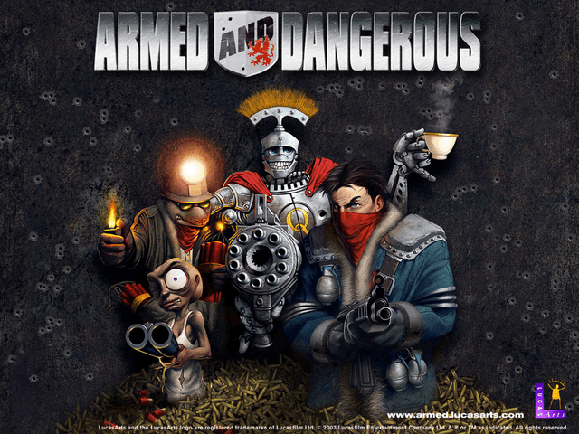 Armed and Dangerous title screen for Xbox